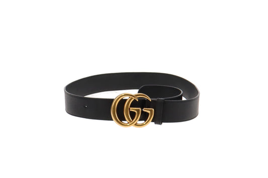 Gucci Black Leather 2015 Re-Edition 4cm Wide Belt 90cm