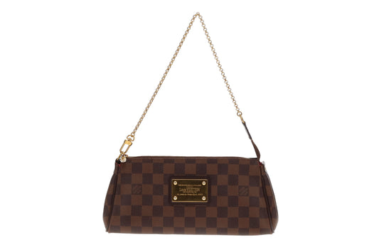 Louis Vuitton Damier Ebene Eva Clutch on Strap MB3176 - 2016