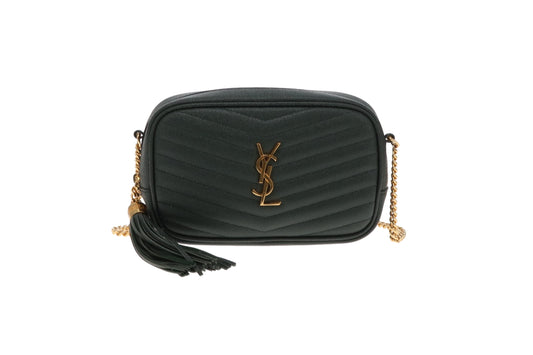 Saint Laurent Lou Mini Camera Bag Forest Green