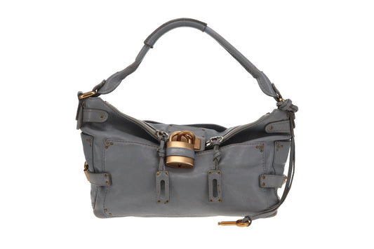 Chloe Grey Leather Paddington Shoulder Bag