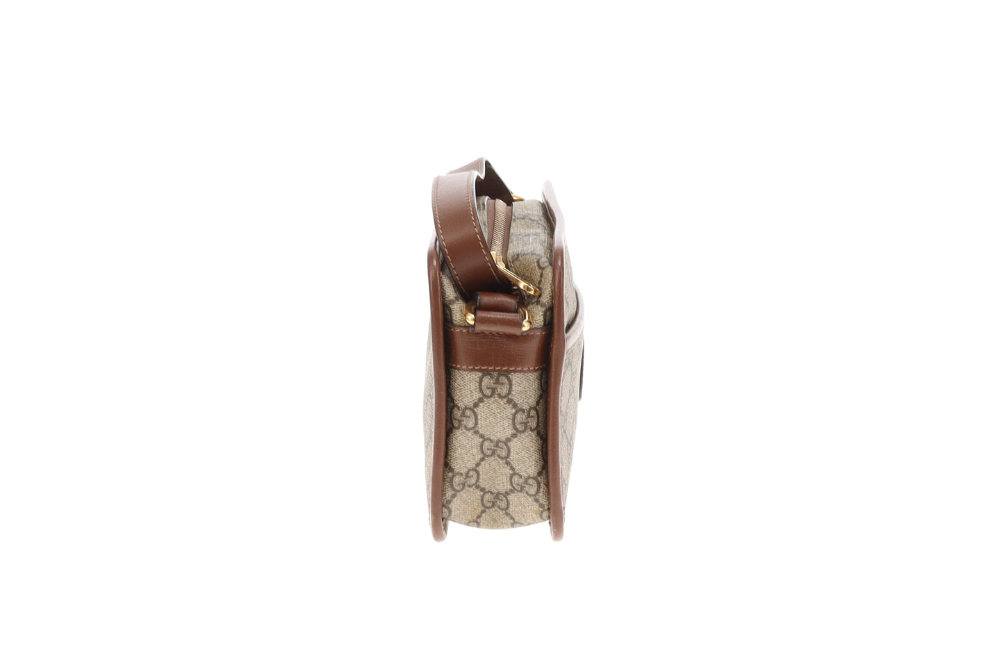 Gucci Interlocking G Mini Bag GG Supreme and Brown Leather