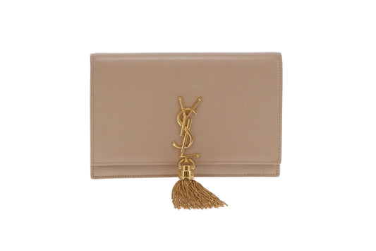 Saint Laurent Kate Wallet on Chain Beige GHW 2017