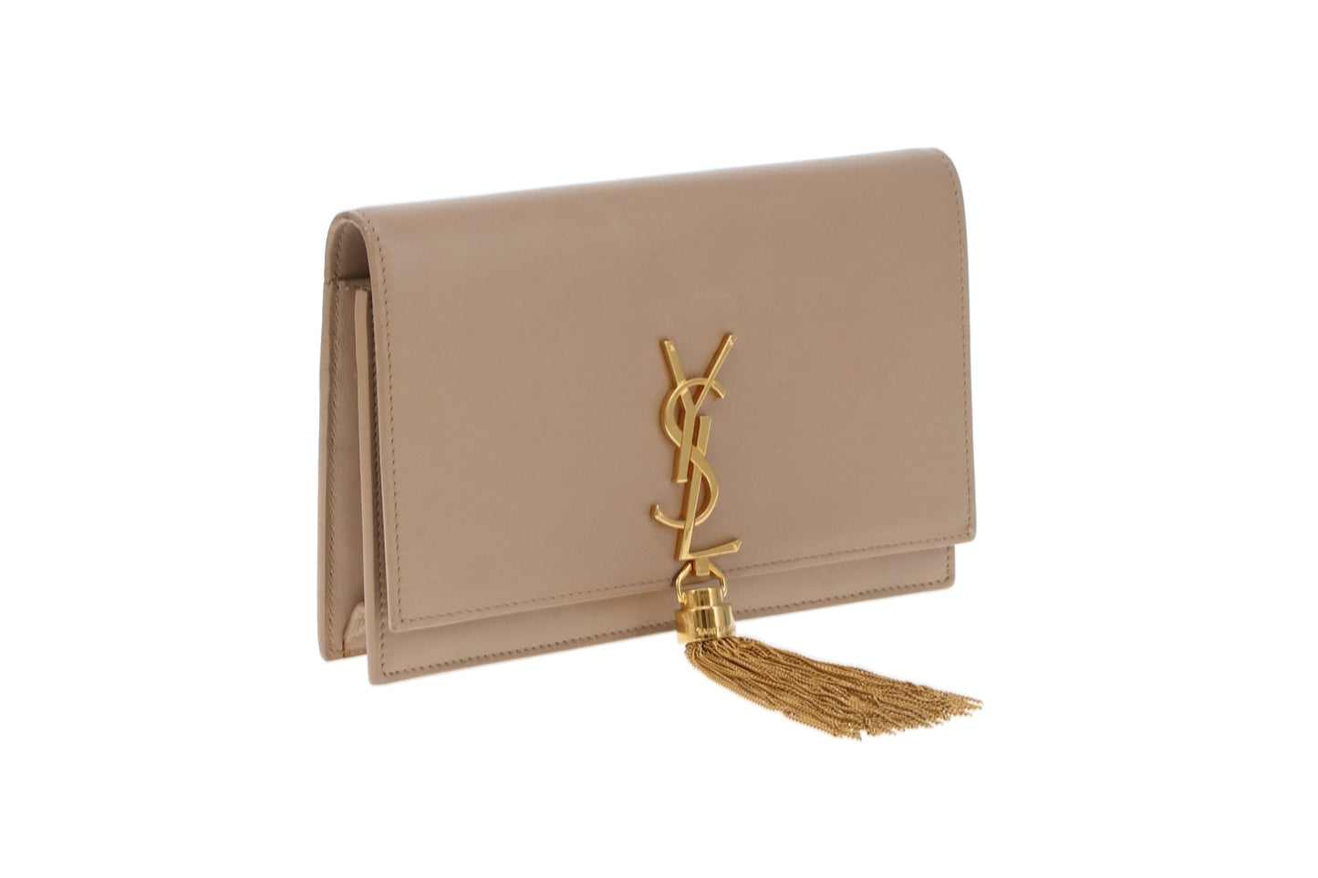 Saint Laurent Kate Wallet on Chain Beige GHW 2017