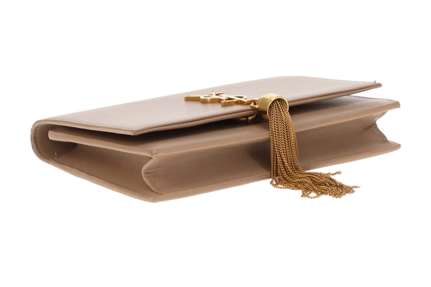 Saint Laurent Kate Wallet on Chain Beige GHW 2017