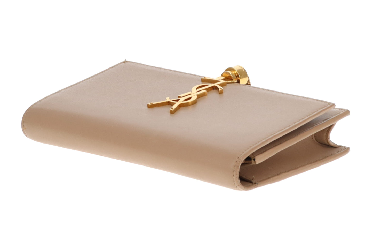 Saint Laurent Kate Wallet on Chain Beige GHW 2017