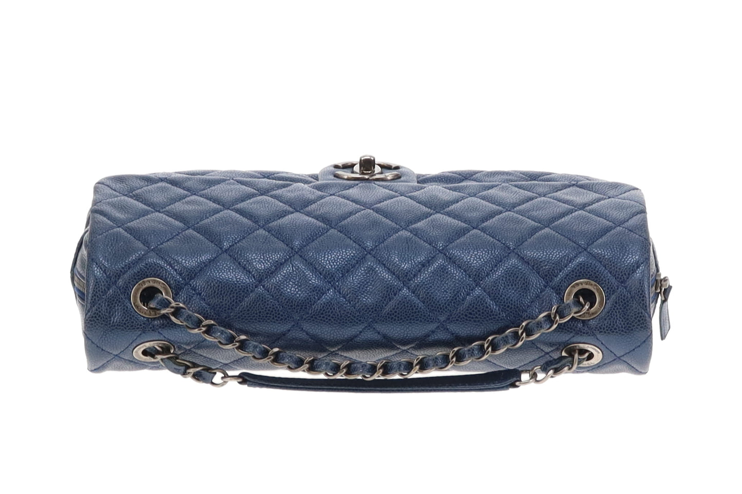 Chanel Easy Flap Metallic Blue Caviar 2012