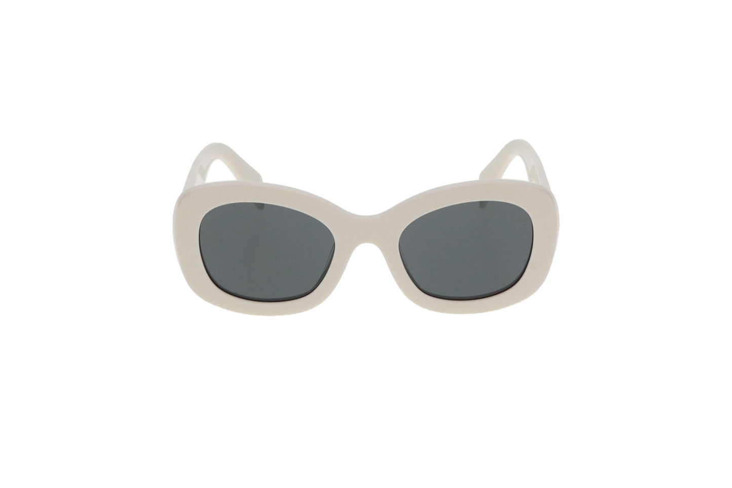 Prada White Oversized Logo Arm SPRA13 Sunglasses