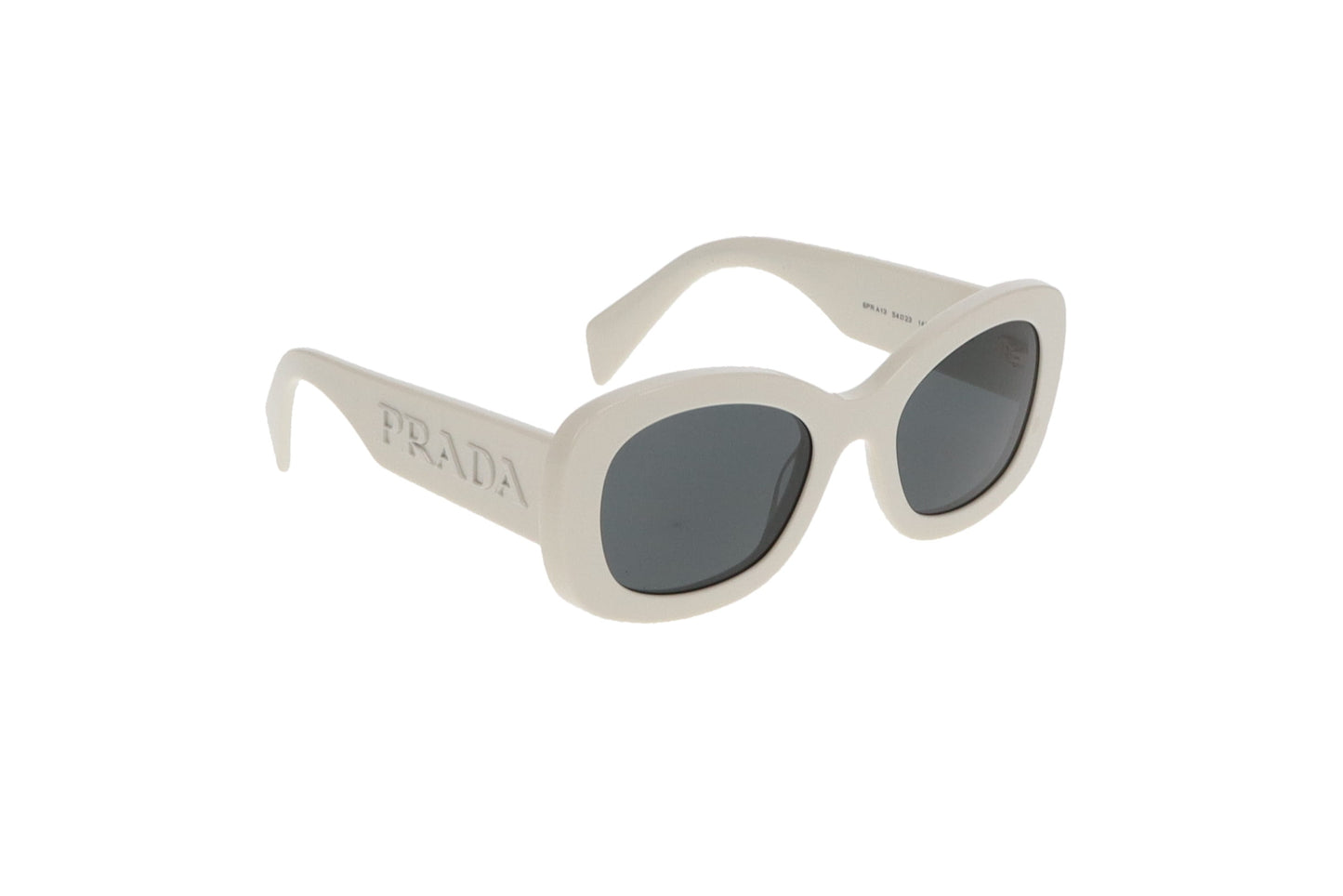 Prada White Oversized Logo Arm SPRA13 Sunglasses