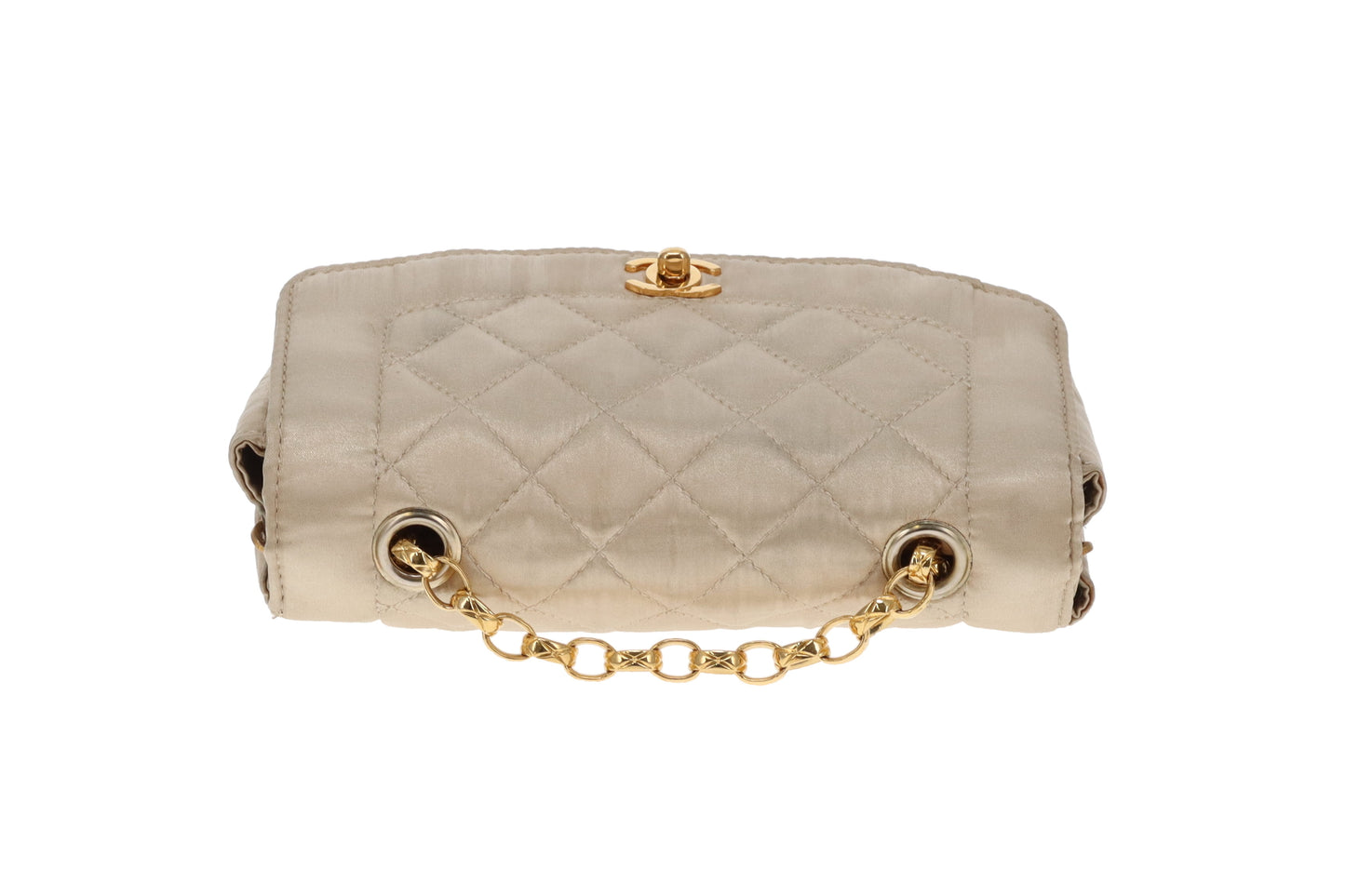 Chanel Diana Mini Gold Satin GHW 89/91