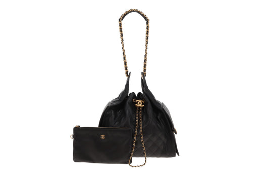 Chanel 25 Small Black Caviar GHW (NFID)