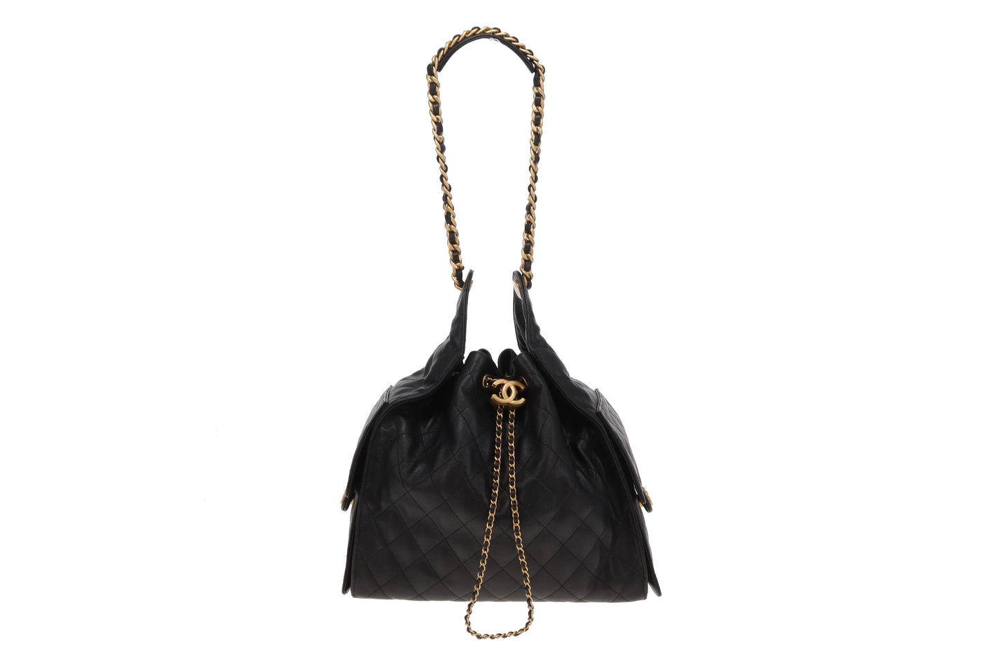 Chanel 25 Small Black Caviar GHW (NFID)