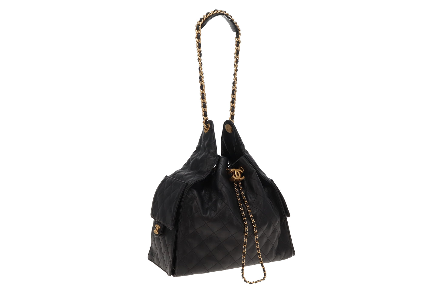 Chanel 25 Small Black Caviar GHW (NFID)