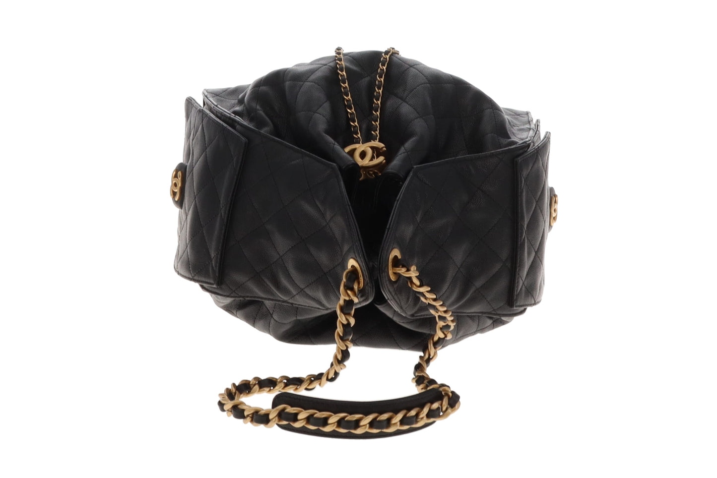 Chanel 25 Small Black Caviar GHW (NFID)