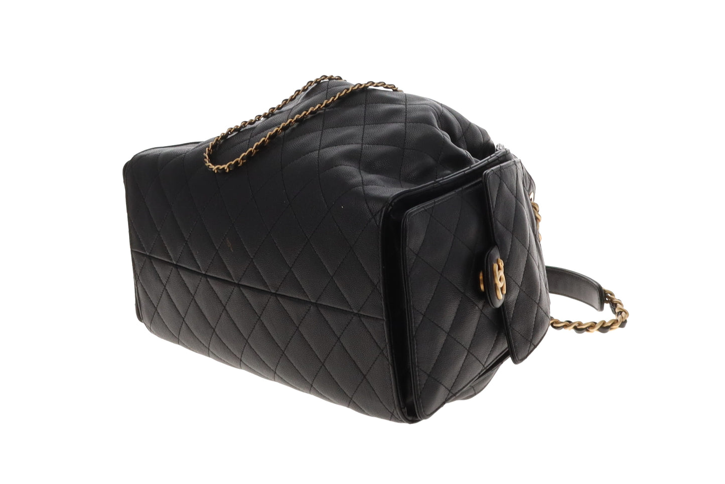 Chanel 25 Small Black Caviar GHW (NFID)