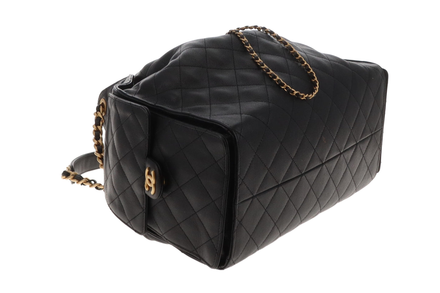 Chanel 25 Small Black Caviar GHW (NFID)