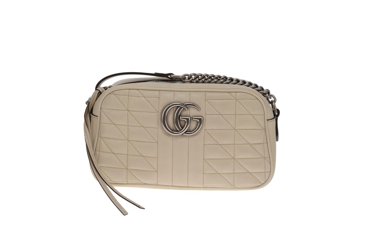 Gucci Marmont Camera Bag Small Mixed Matelasse Ivory SHW