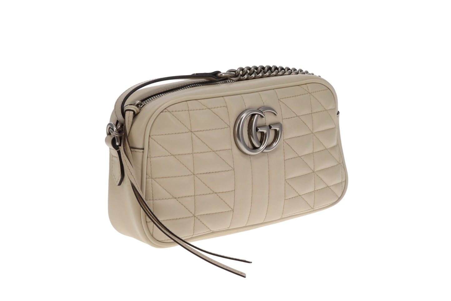 Gucci Marmont Camera Bag Small Mixed Matelasse Ivory SHW