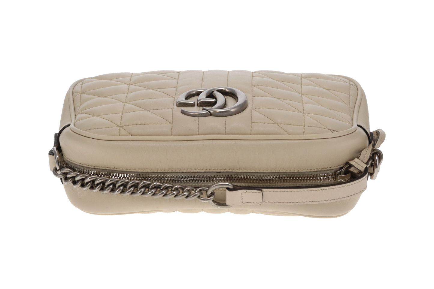 Gucci Marmont Camera Bag Small Mixed Matelasse Ivory SHW