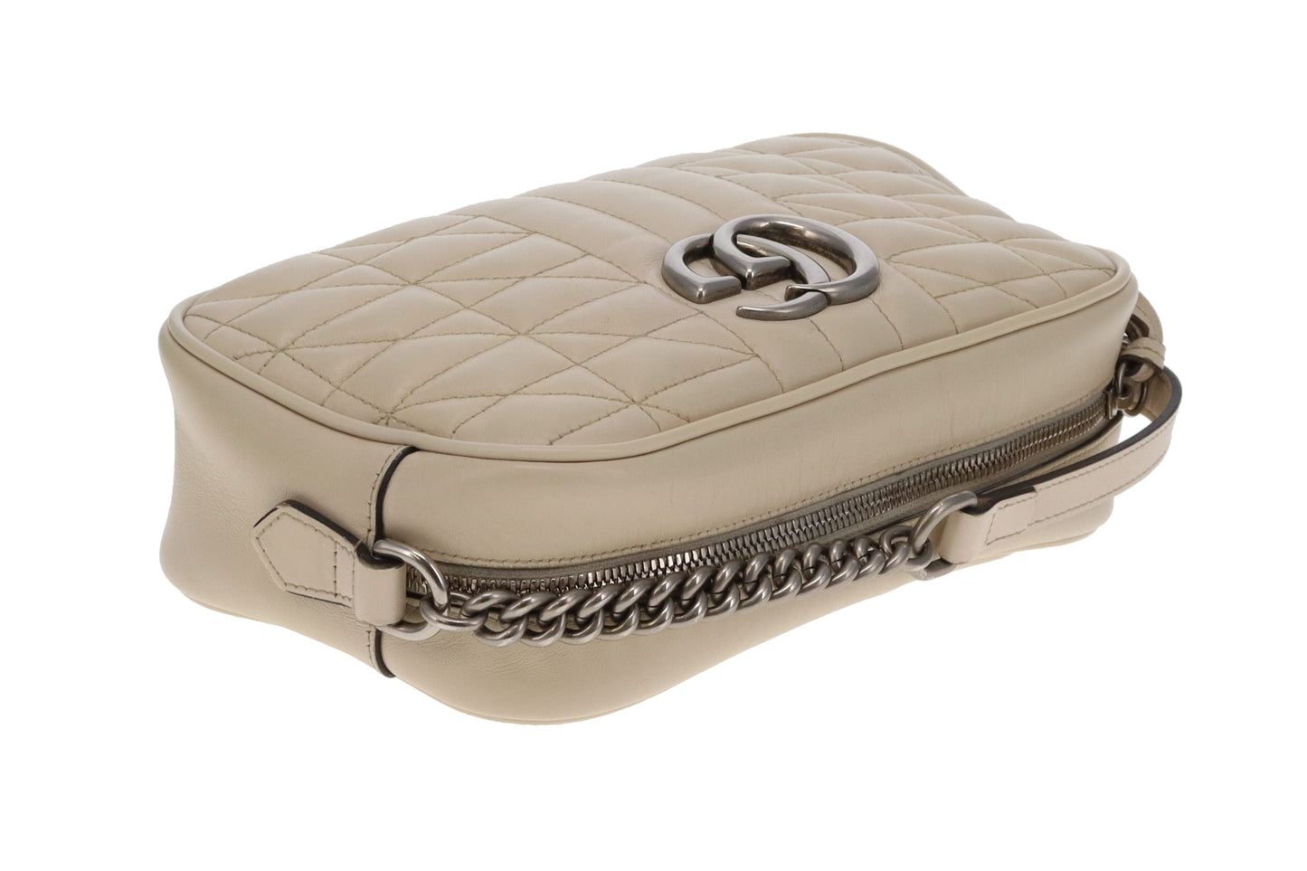 Gucci Marmont Camera Bag Small Mixed Matelasse Ivory SHW