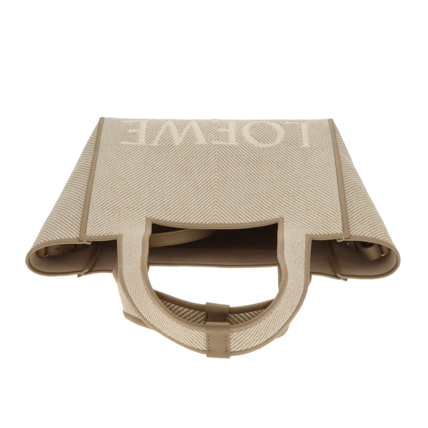 Loewe Logo Square Tote Medium Canvas Beige