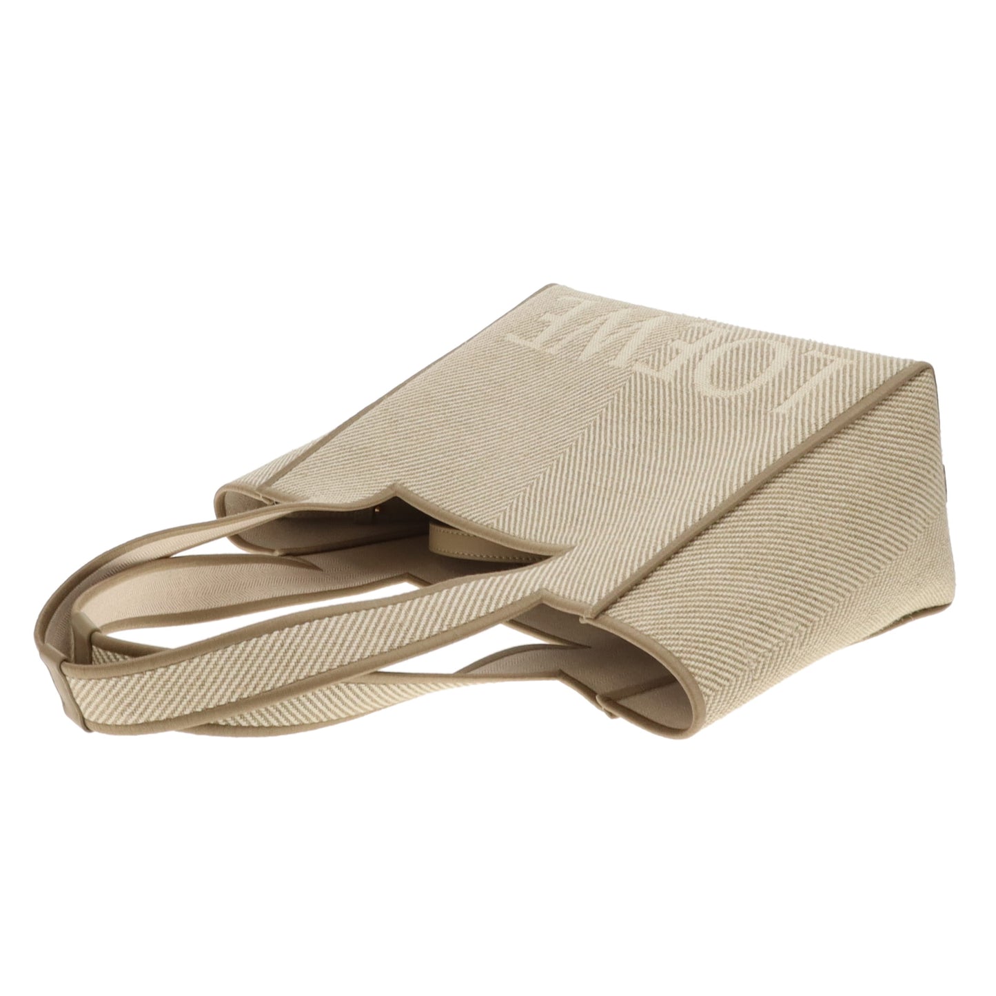 Loewe Logo Square Tote Medium Canvas Beige