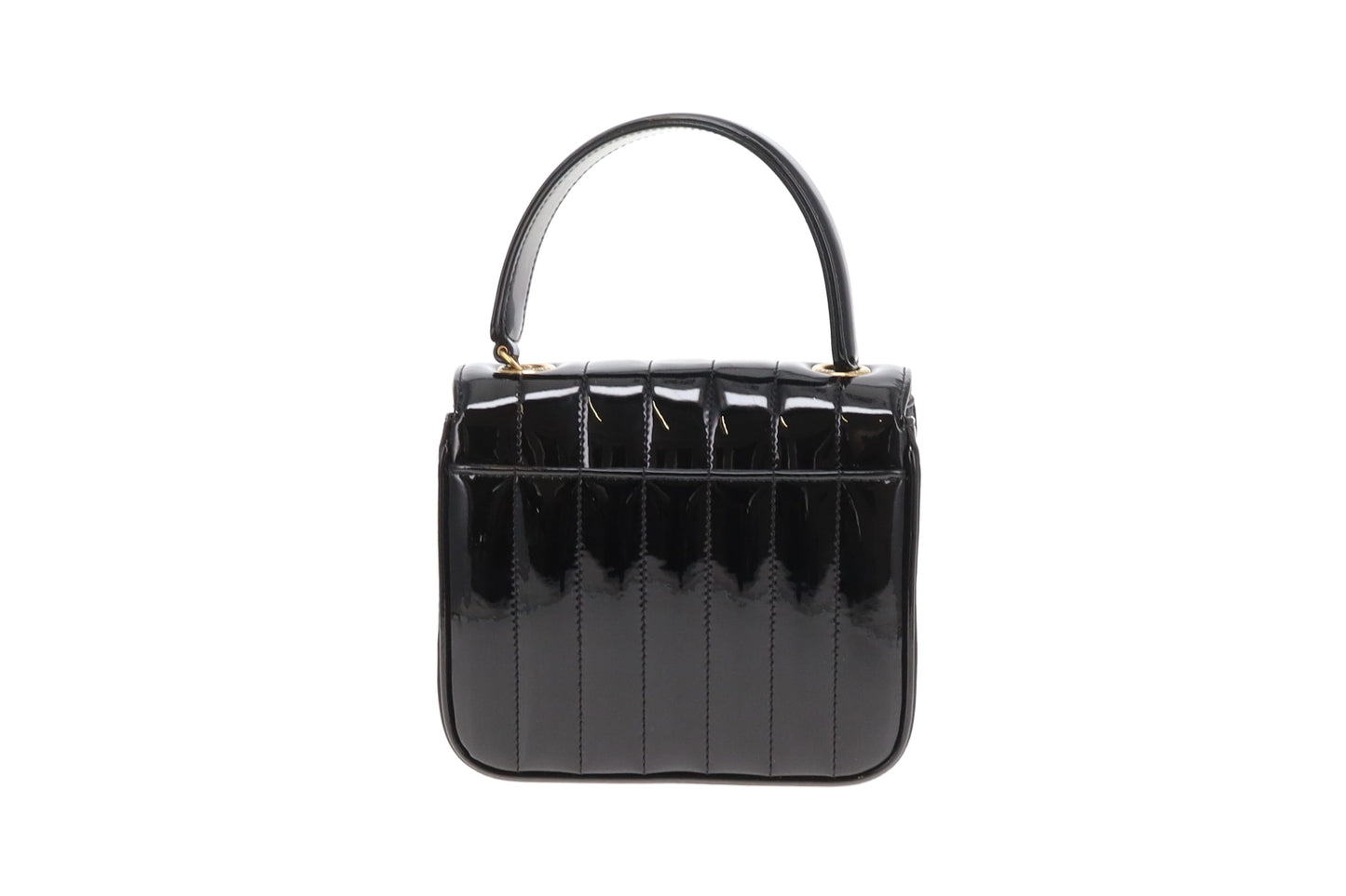 Saint Laurent Vicky Small Black Patent Leather GHW 2023