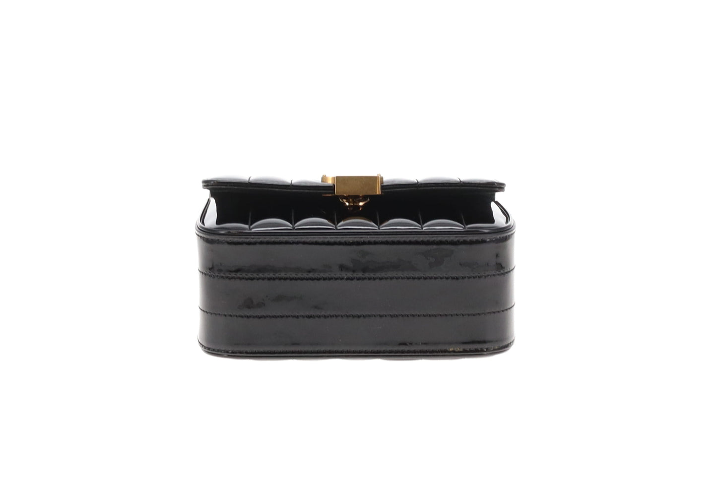 Saint Laurent Vicky Small Black Patent Leather GHW 2023