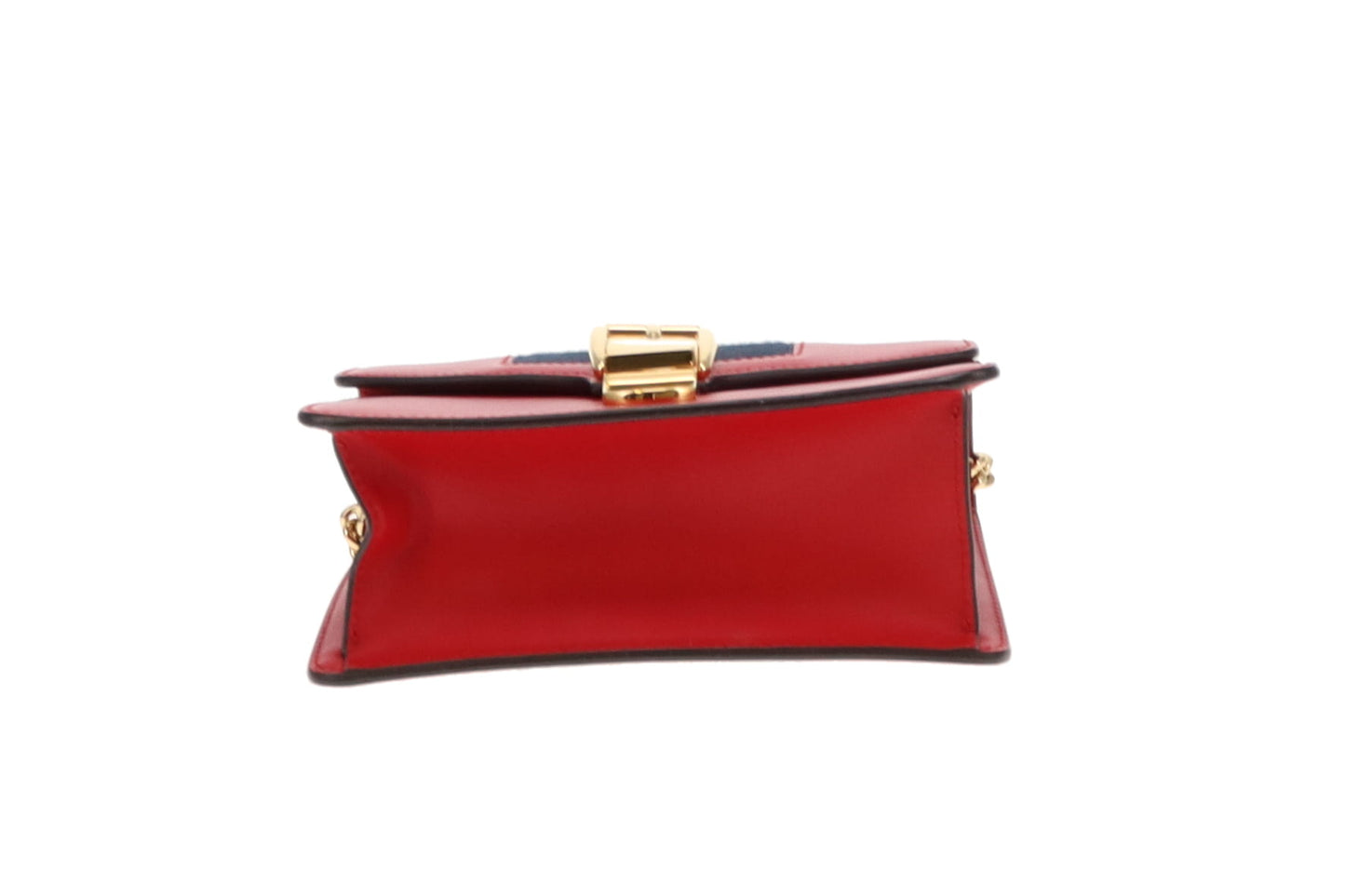Gucci Red Leather Mini Sylvie Chain Bag