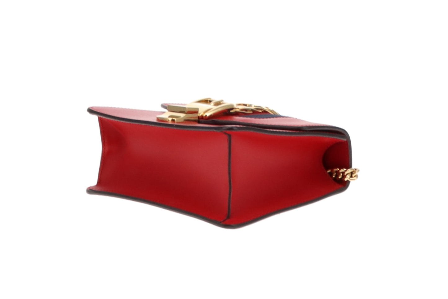 Gucci Red Leather Mini Sylvie Chain Bag