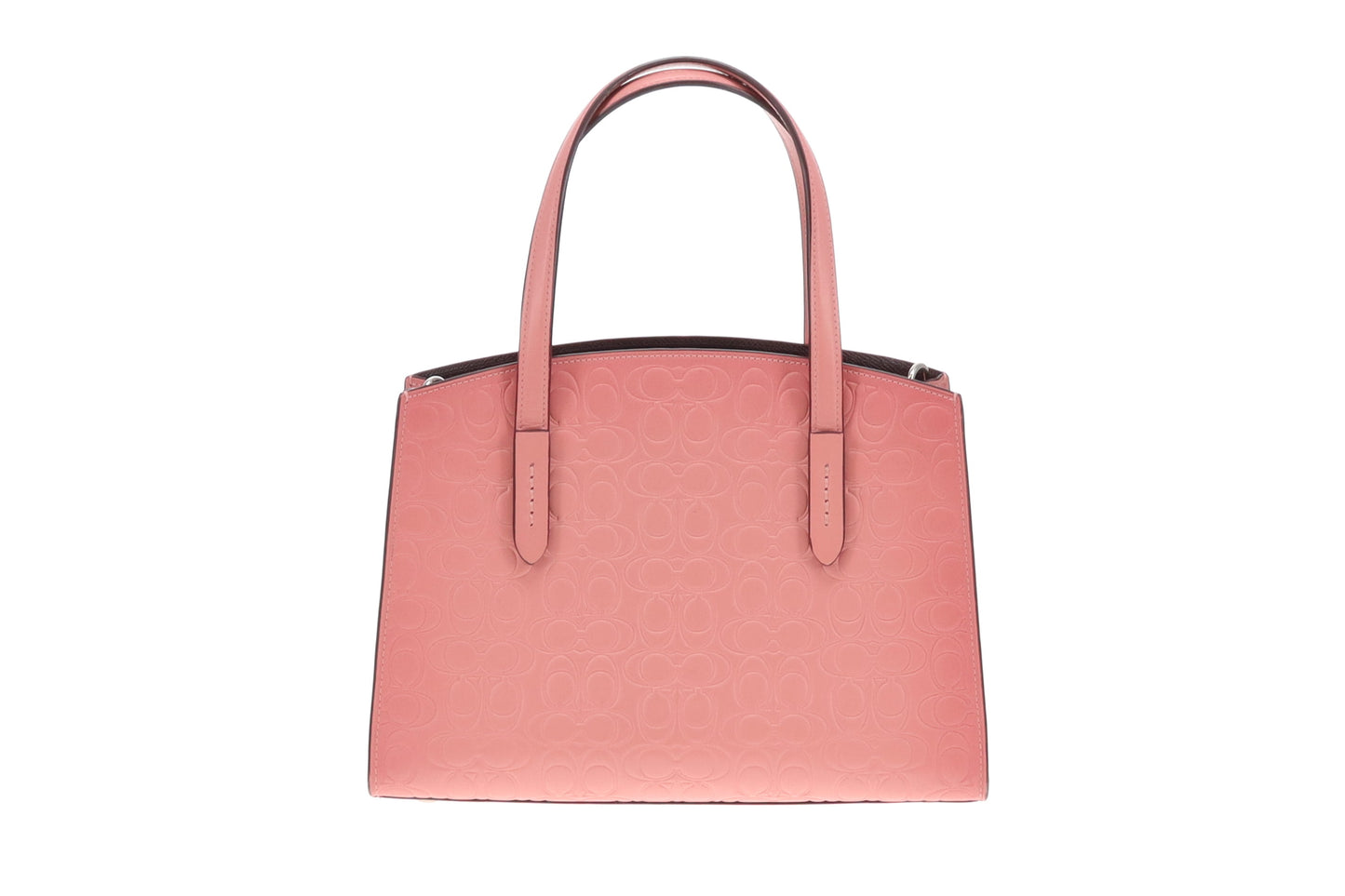 Coach Charlie Carryall 28 Pink Signature Leather