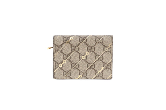 Gucci Card Case Gg Supreme and Horsebit Print