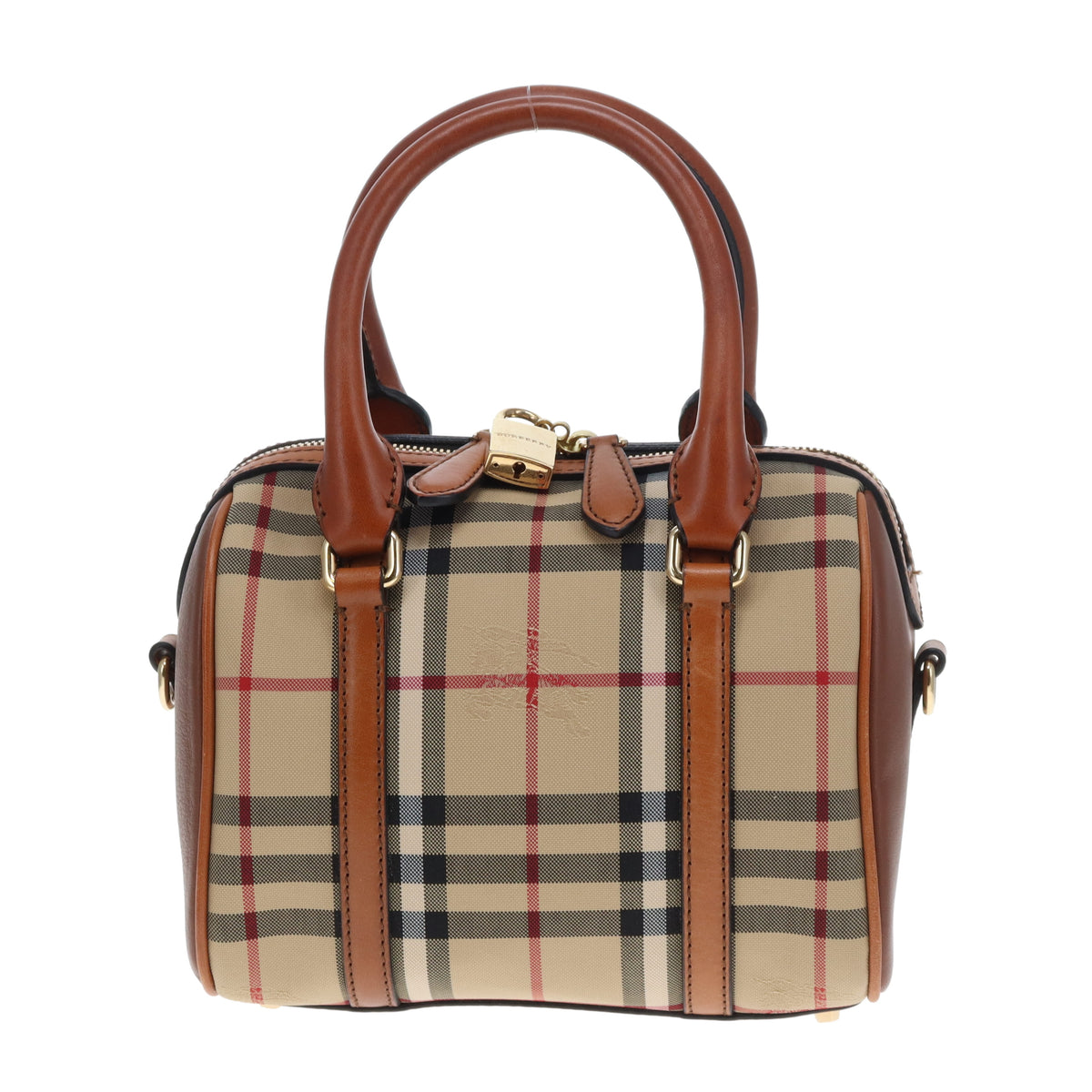Burberry Alchester Mini Bowling Bag In House Check