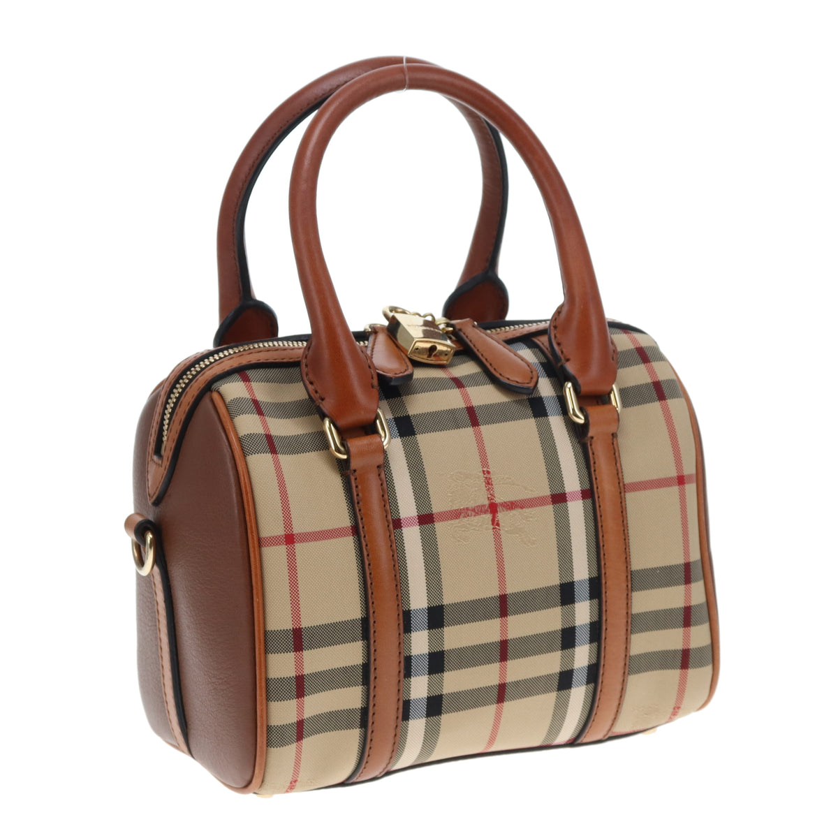 Burberry Alchester Mini Bowling Bag In House Check