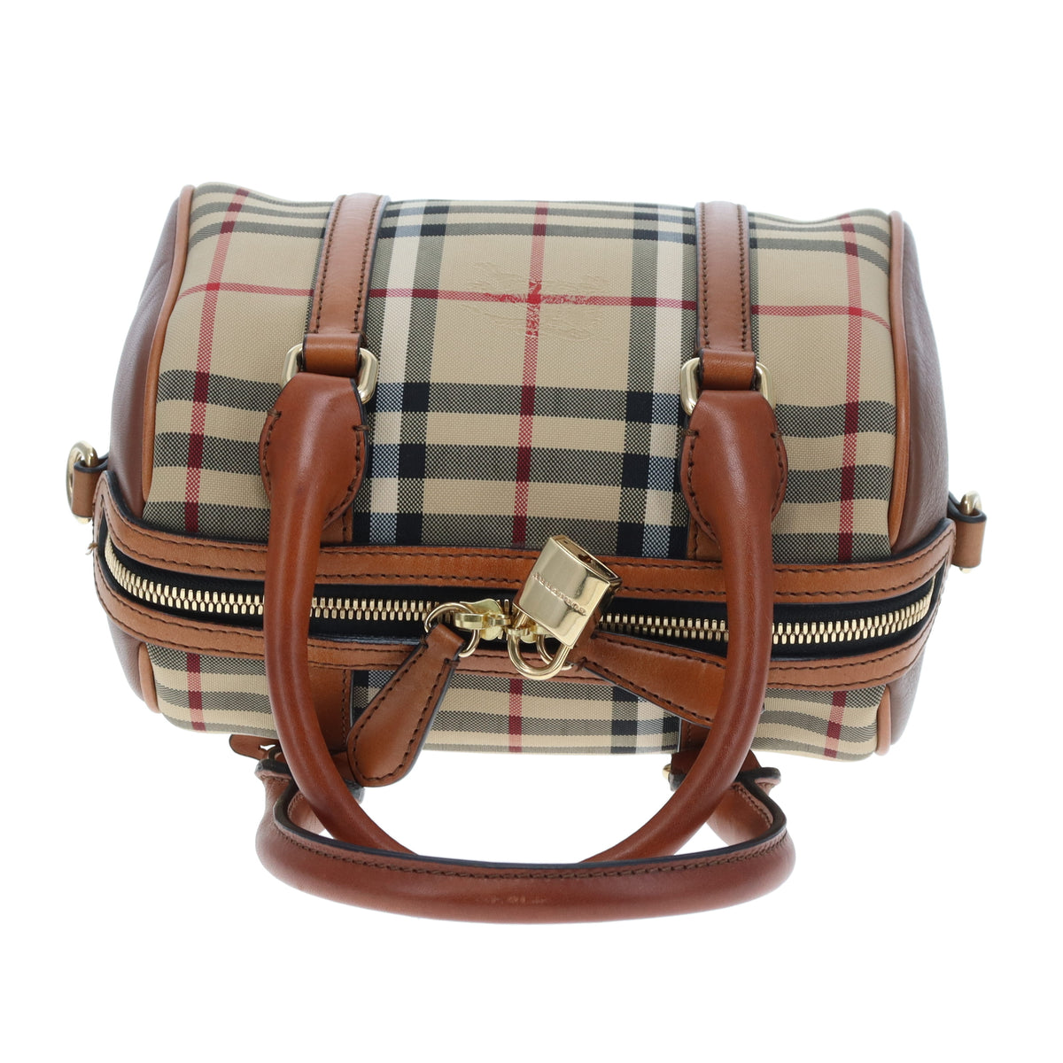 Burberry Alchester Mini Bowling Bag In House Check