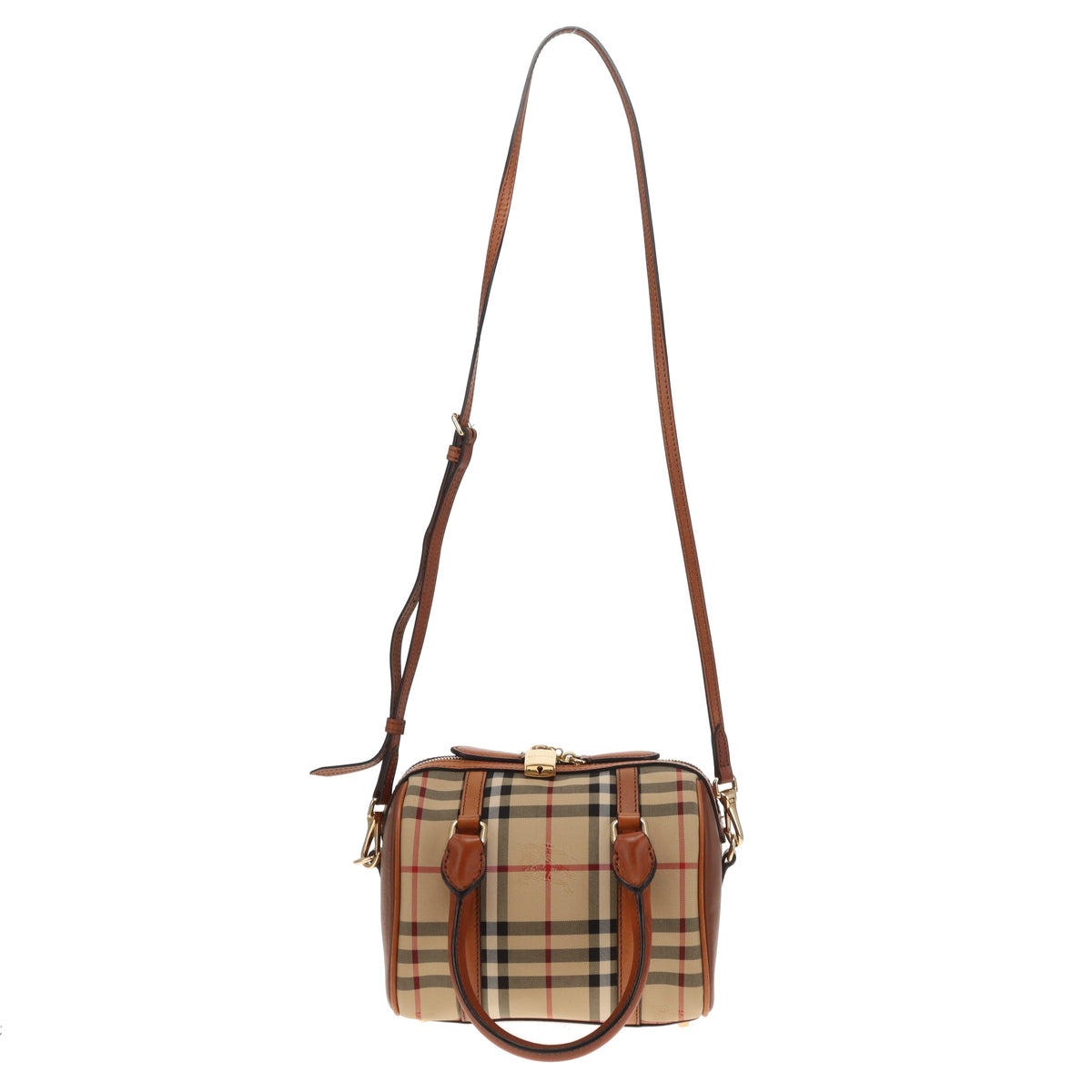 Burberry Alchester Mini Bowling Bag In House Check