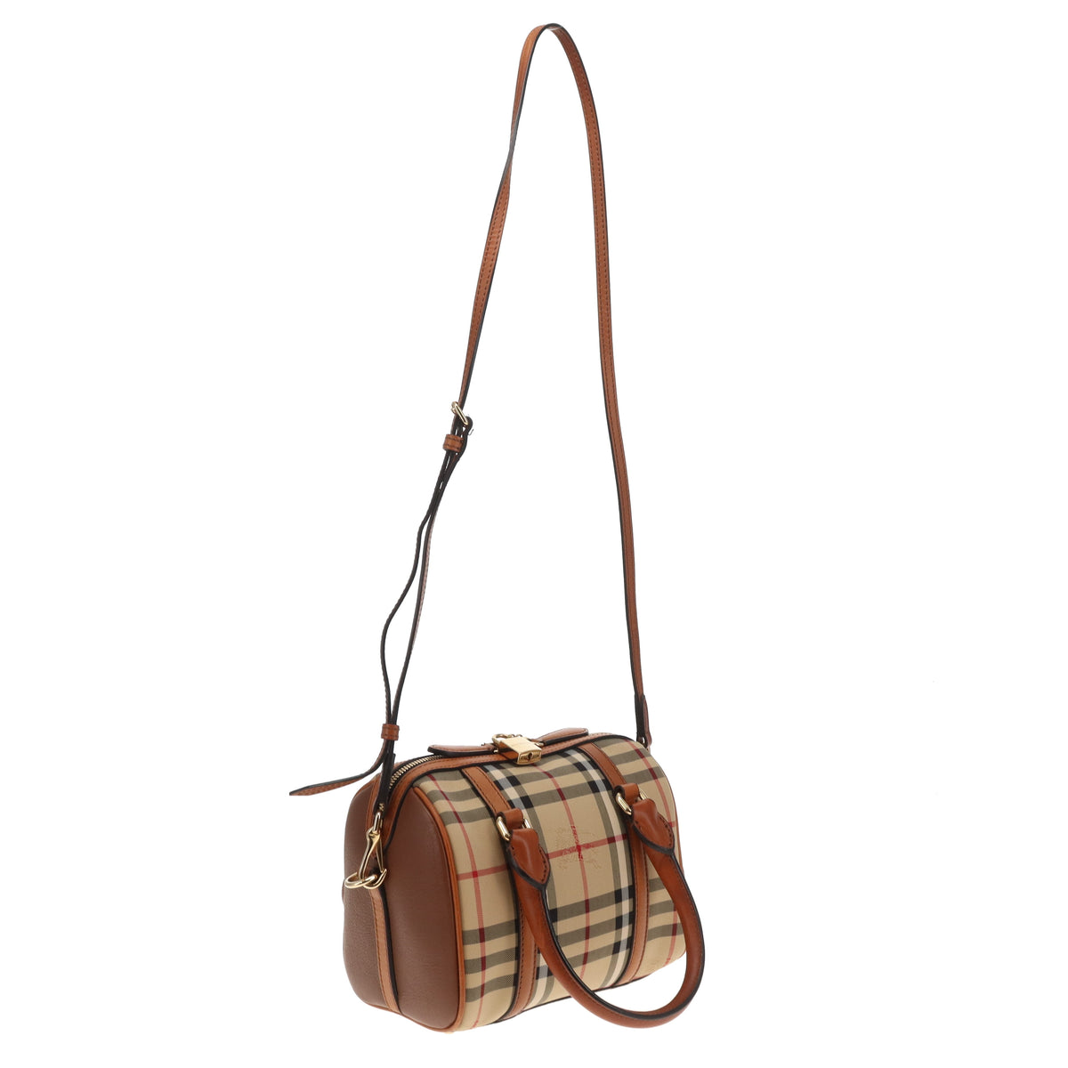 Burberry Alchester Mini Bowling Bag In House Check