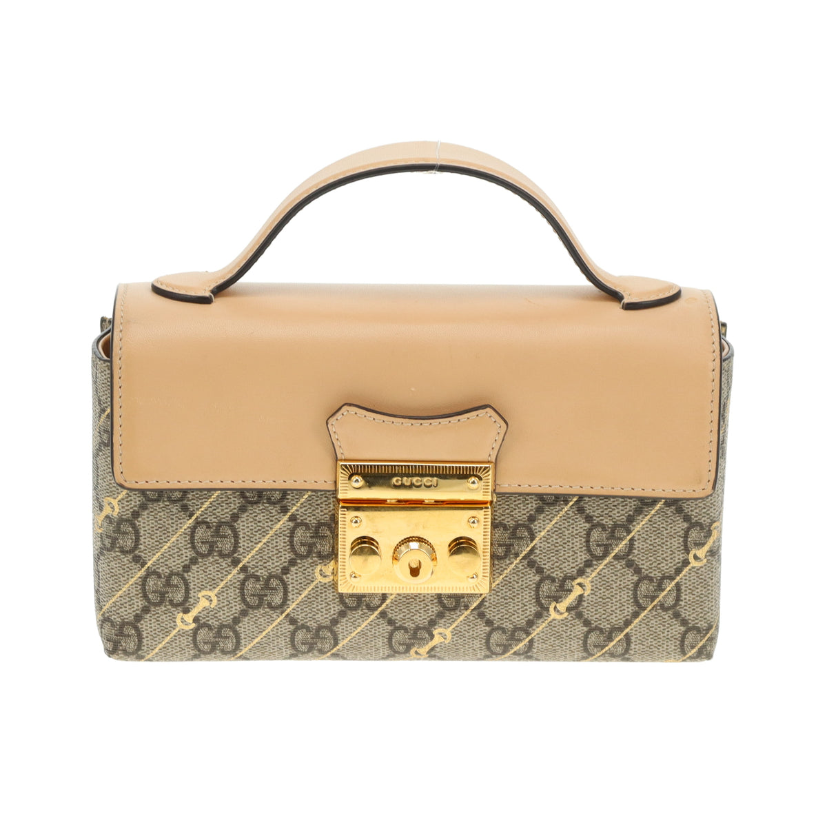 Gucci Padlock Mini Bag GG Supreme With Horsebit Print