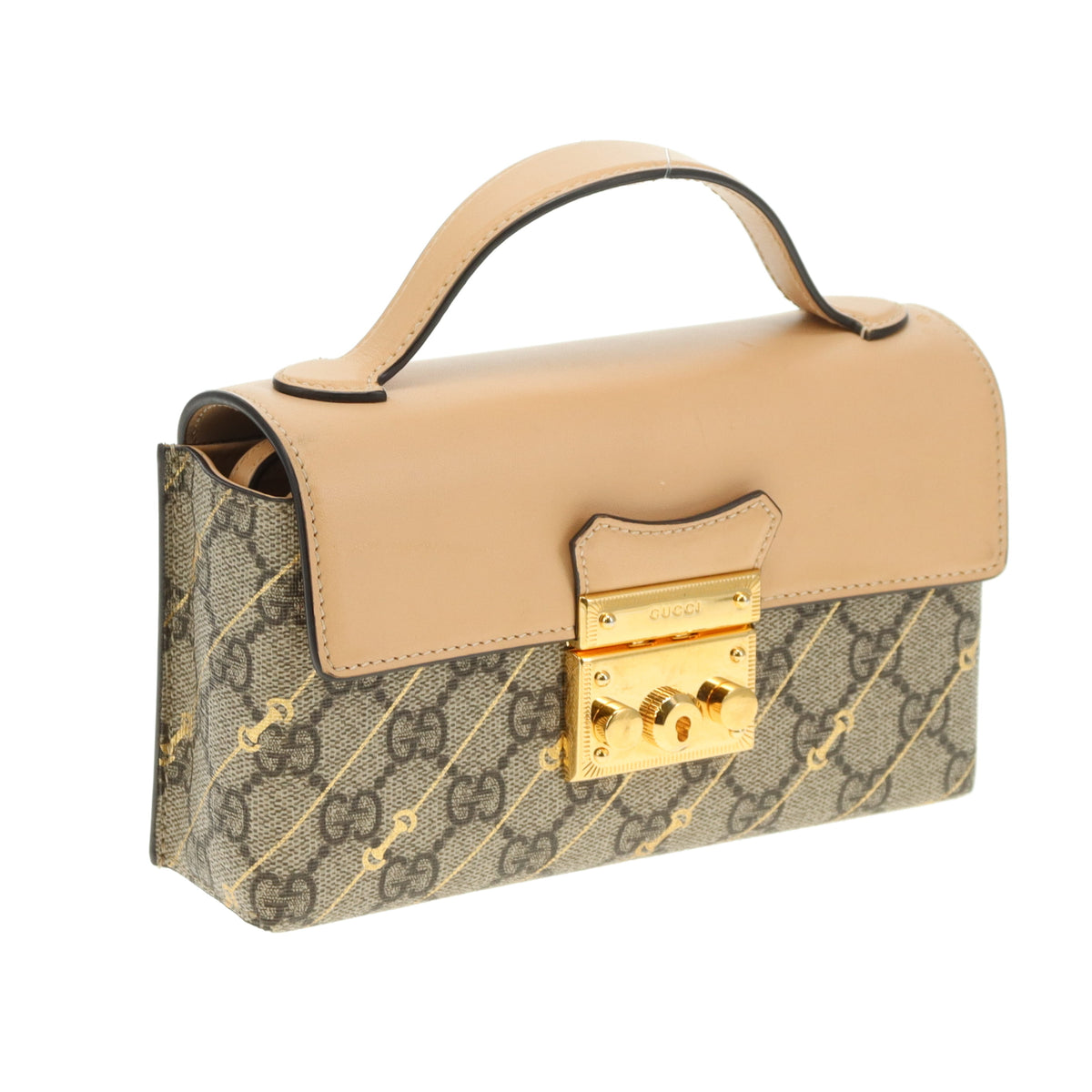 Gucci Padlock Mini Bag GG Supreme With Horsebit Print