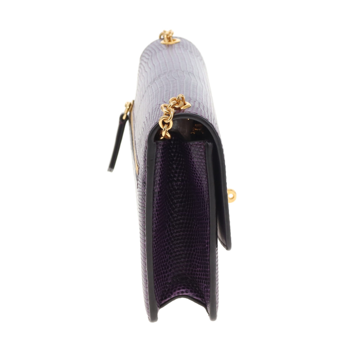 Mulberry Darley Small Lizard Embossed Purple GHW