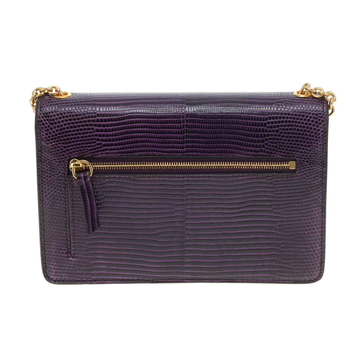 Mulberry Darley Small Lizard Embossed Purple GHW