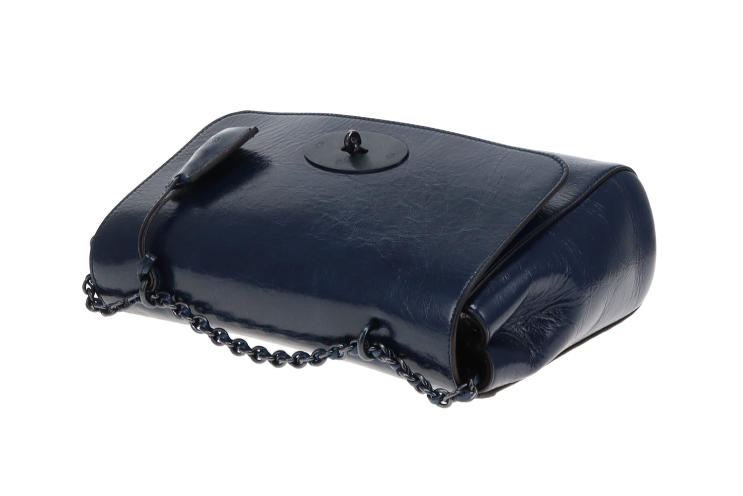 Mulberry Lily Smooth Glossy Leather Navy Medium