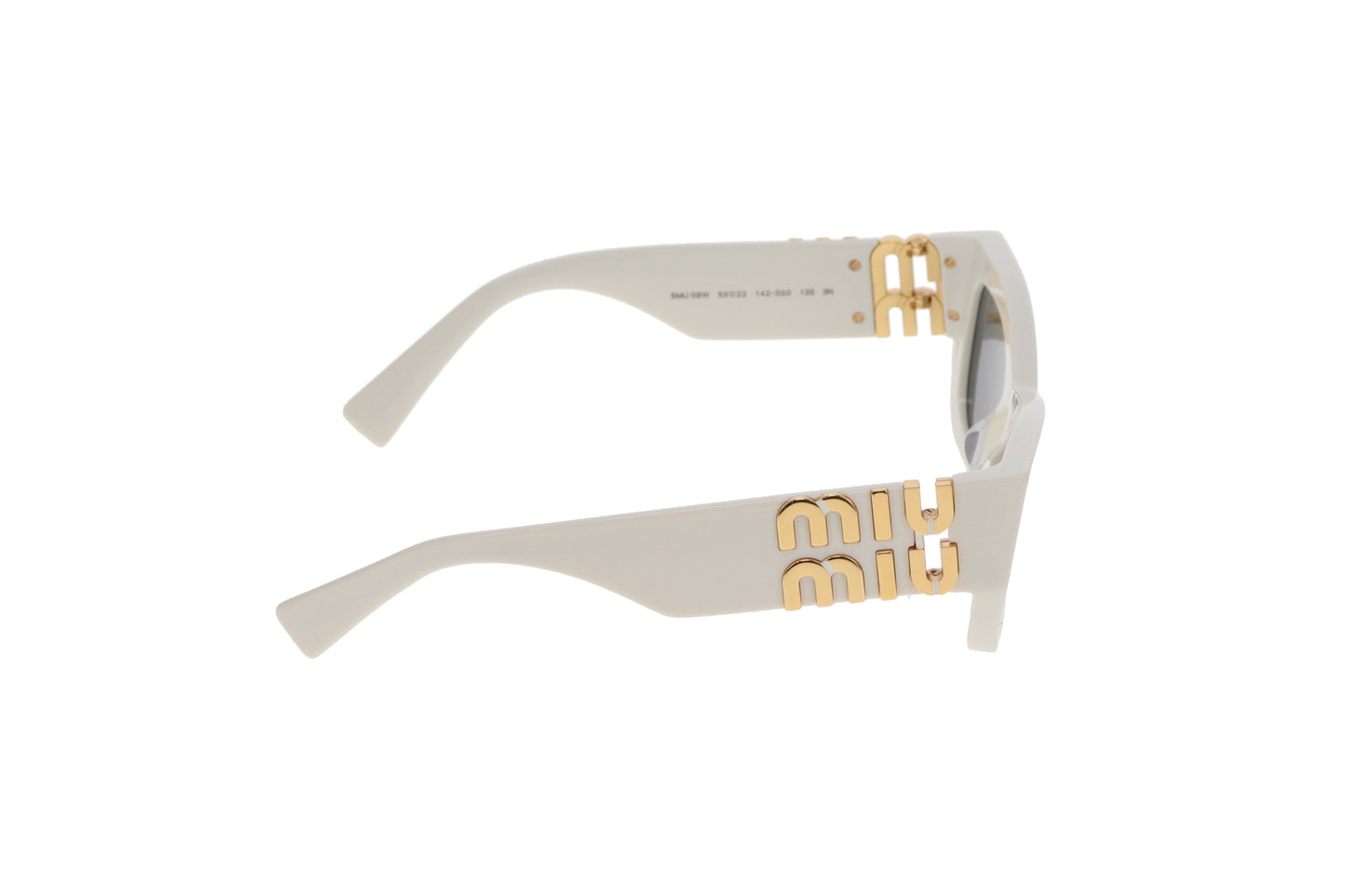 Miu Miu Monogram White Fram Slim Sunglasses