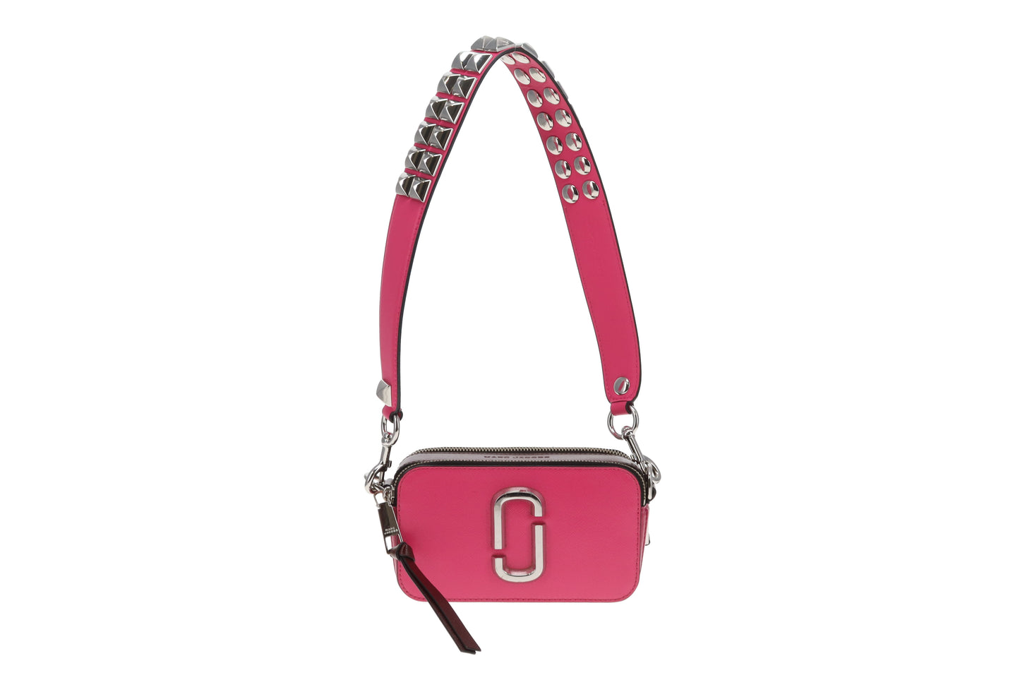 Marc Jacobs The Snapshot Studded Shoulder Strap Berry Tones