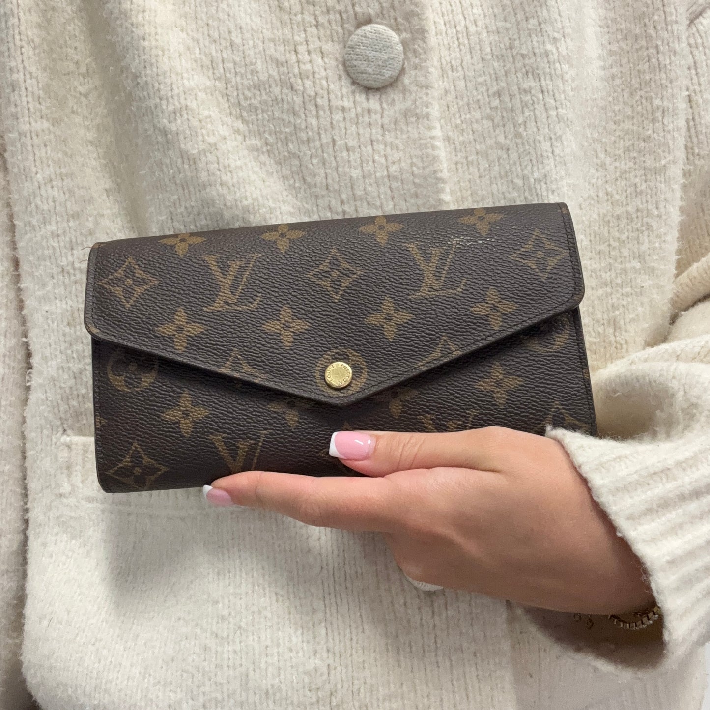 Louis Vuitton Sarah Monogram Wallet NM (Hotstamp Interior AE)