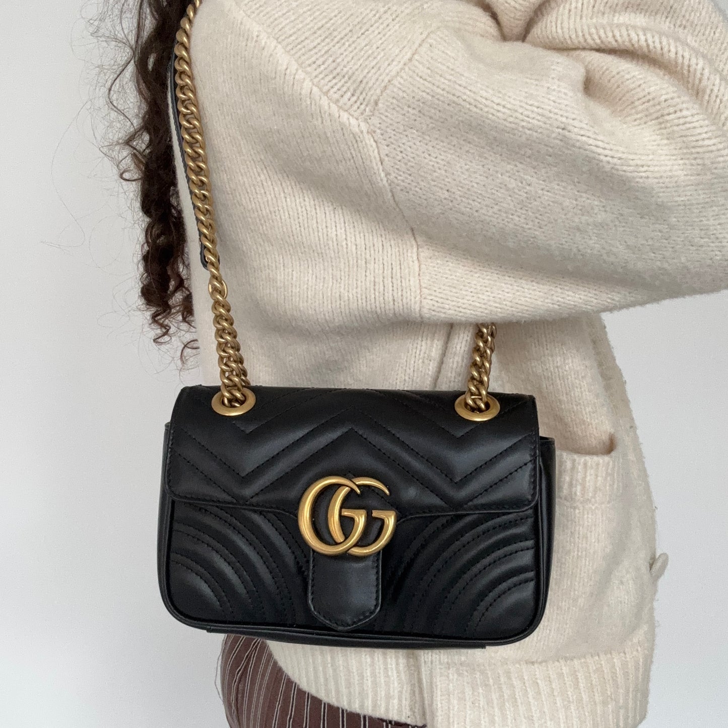 Gucci Marmont Flap Bag Mini Black GHW