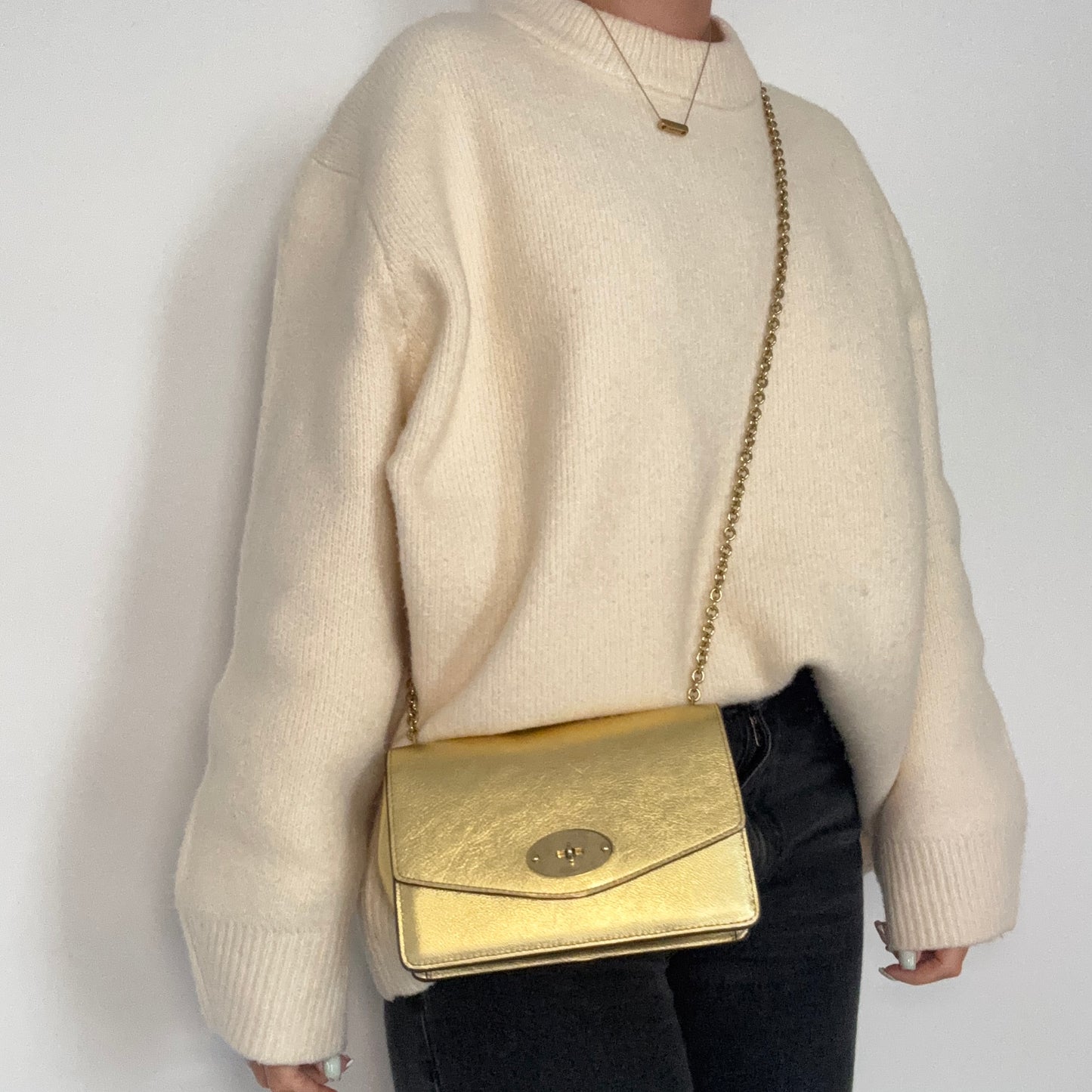 Mulberry Darley Small Metallic Gold