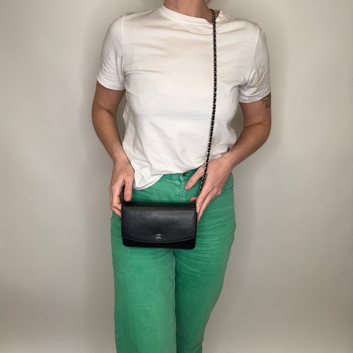 Chanel Wallet On Chain Navy Caviar Leather Silver Hardware 2013/14