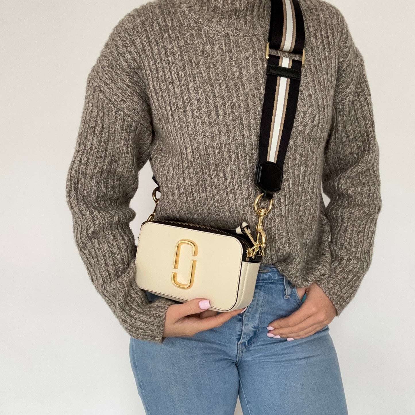 Marc Jacobs The Snapshot Black & Cream Crossbody