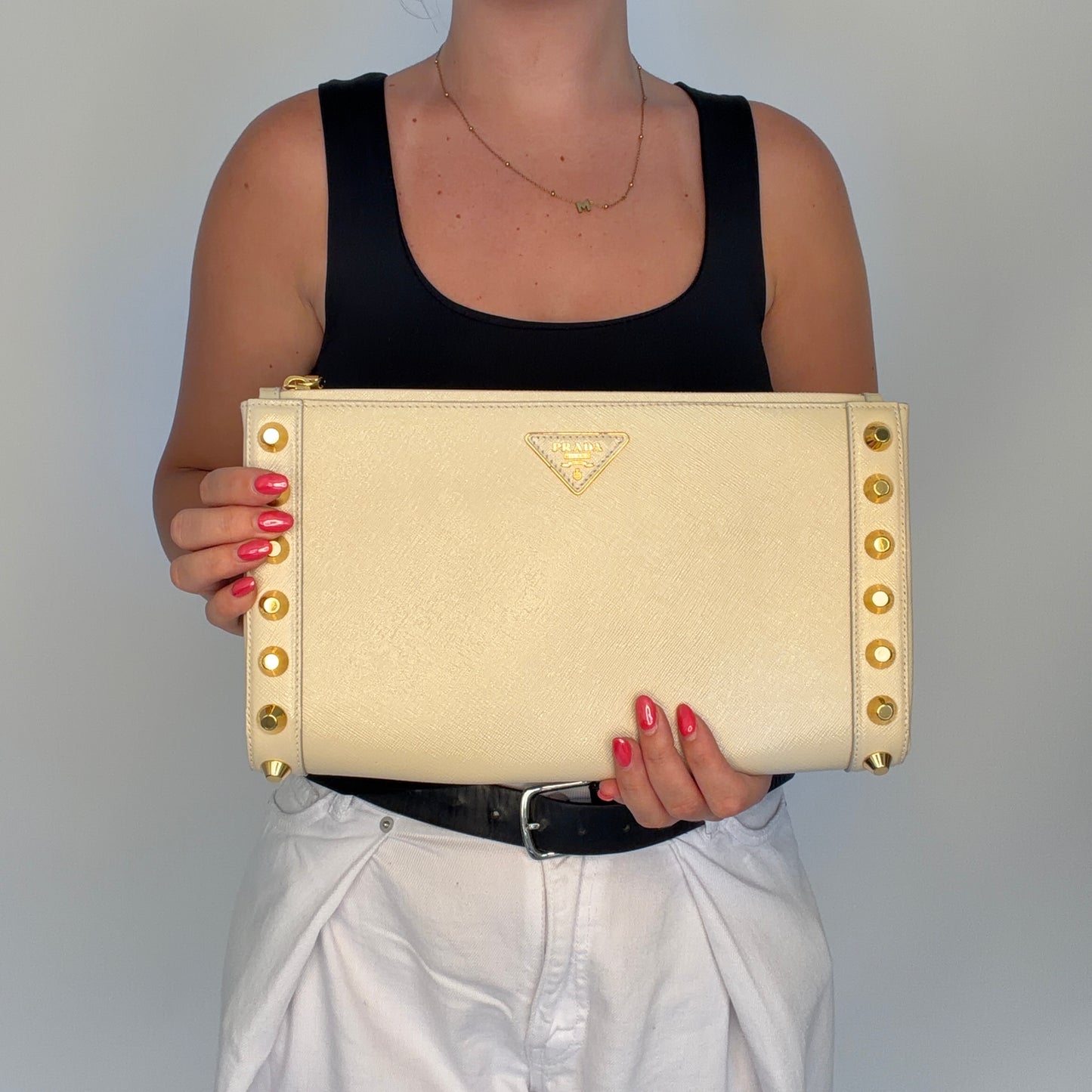 Prada Saffiano Vernic Talco