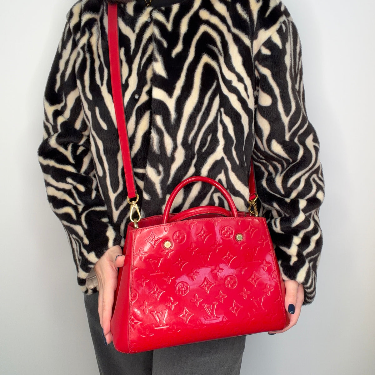 Louis Vuitton Montaigne BB Red Vernis CA0155 - 2015